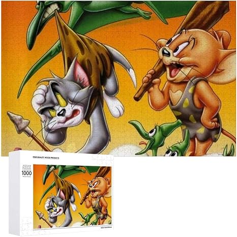 Amazon Co Jp トムとジェリー シリーズ高品質木製アニメジグソーパズル子供たちへのプレゼント手作りジグソーパズル 1000 Pcs ホーム キッチン