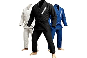Stylso Bjj Gi For Men, Kimono Brazilian Jiu Jitsu Gi with Preshrunk Fabric, IBJJF-Approved Training Judo Gi Without Belt