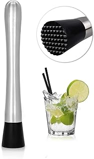Granny's Kitchen Edelstahl Stößel für Cocktails - Muddler Stick für Limetten & Eis Cocktailstößel Crusher - Eisstößel Barstößel für Caipirinha, Mojito