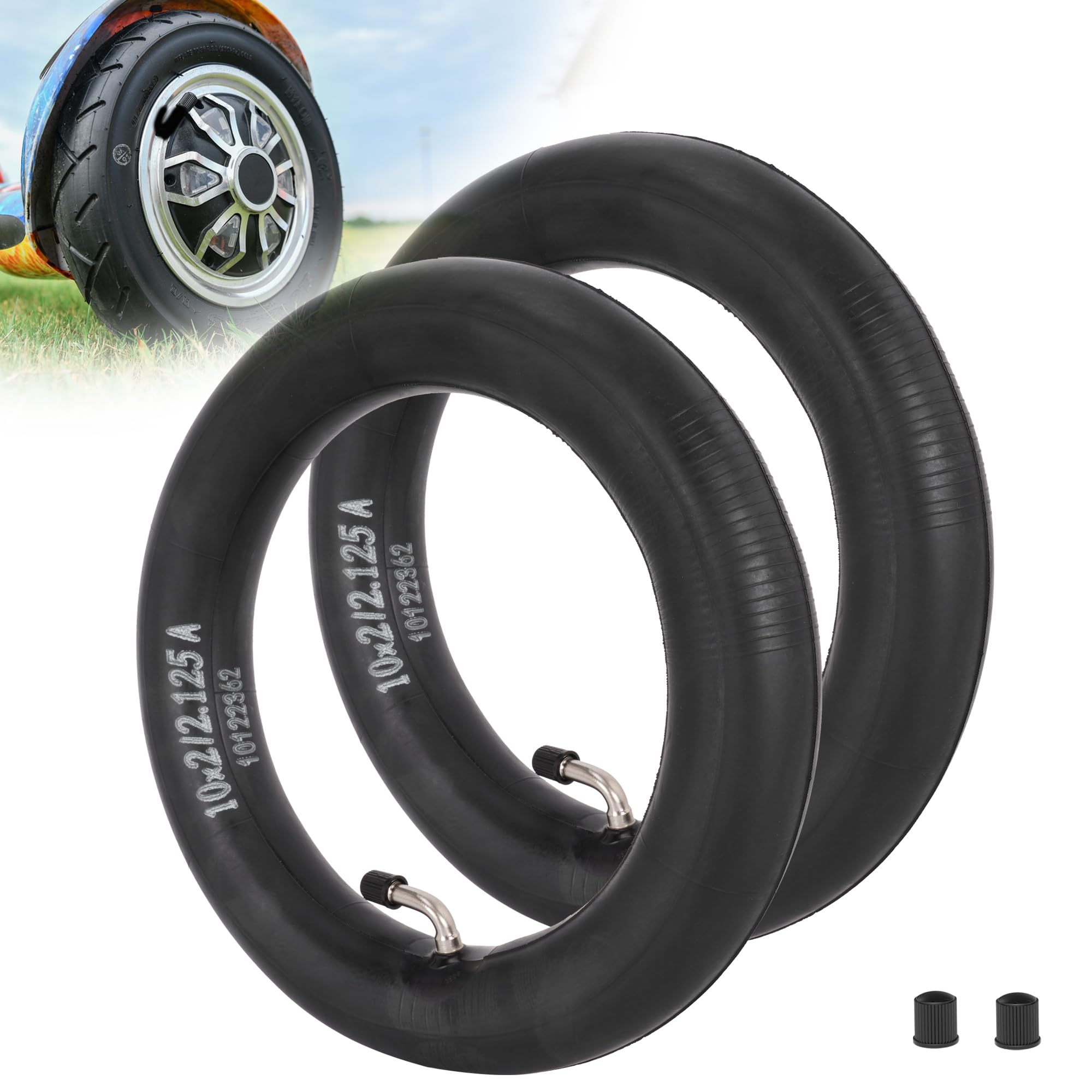 10 x 2.125 (10 Inch) Inner Tube Replacement for 2 Wheel Scooter 10X2 Tires 10X1.90 10X1.95 10X2 10X2.125 Inner Tube 2 Pack of — image 1