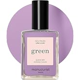 Manucurist Green Lisa Lilas Lilac Natural Nail Polish | Long Lasting Nail Polish and Quick Dry Nail Varnish with Classic Manicure Effect - Vegan, 9-Free, Plant-Based, 0.5 fl oz