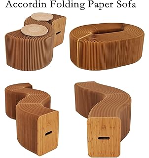 Amazon.com: Flexcrest Portable Unique Accordion Paper Sofa gn ...