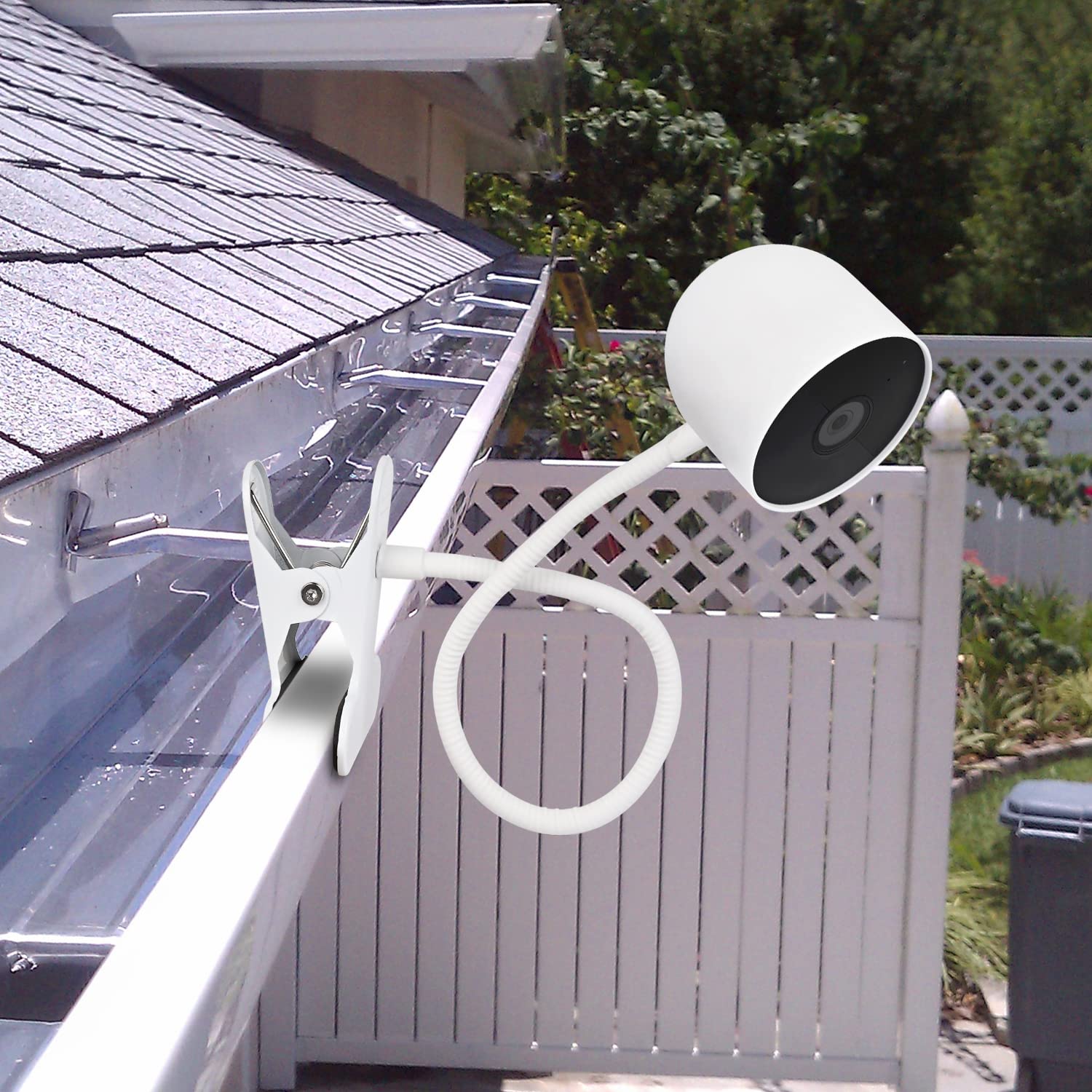 2Pack Clip Clamp Mount for Google Nest Cam Outdoor or Indoor, Battery, Flexible Gooseneck Mounting Bracket to Attach Your Nest Camera Wherever You Like with No Tools