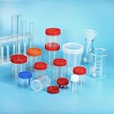 PATIKIL 60mL Sample Cups 5 Pack Clear Red Leak Proof Screw Cap Lab Home view 5