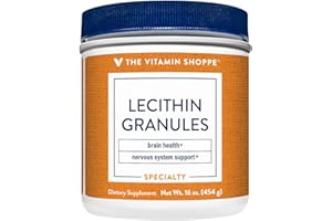 Lecithin Granules - Natural Combination of Essential Fatty Acids to Support Brain & Nerve Function, 100% Soy Based, Once Daily (16 Ounces Powder) by The Vitamin Shoppe