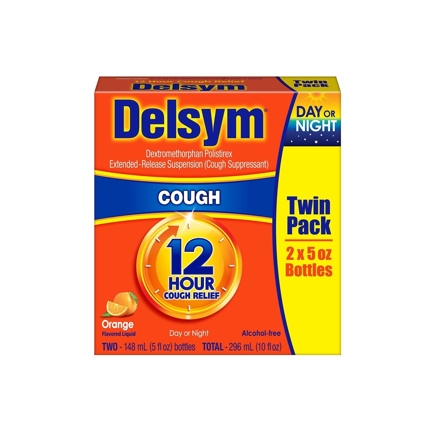 Delsym 12 Hour Cough Relief Alcohol Free Grape Flavored Liquid Cough Suppressant 5
