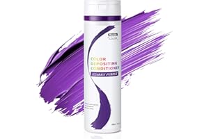 KINGMING Purple Color Depositing Conditioner, Semi Permanent Hair Color for Enhance Color and Prevent Fading, Color Depositing Hair Mask Refresh Purple Color (6.7 oz)