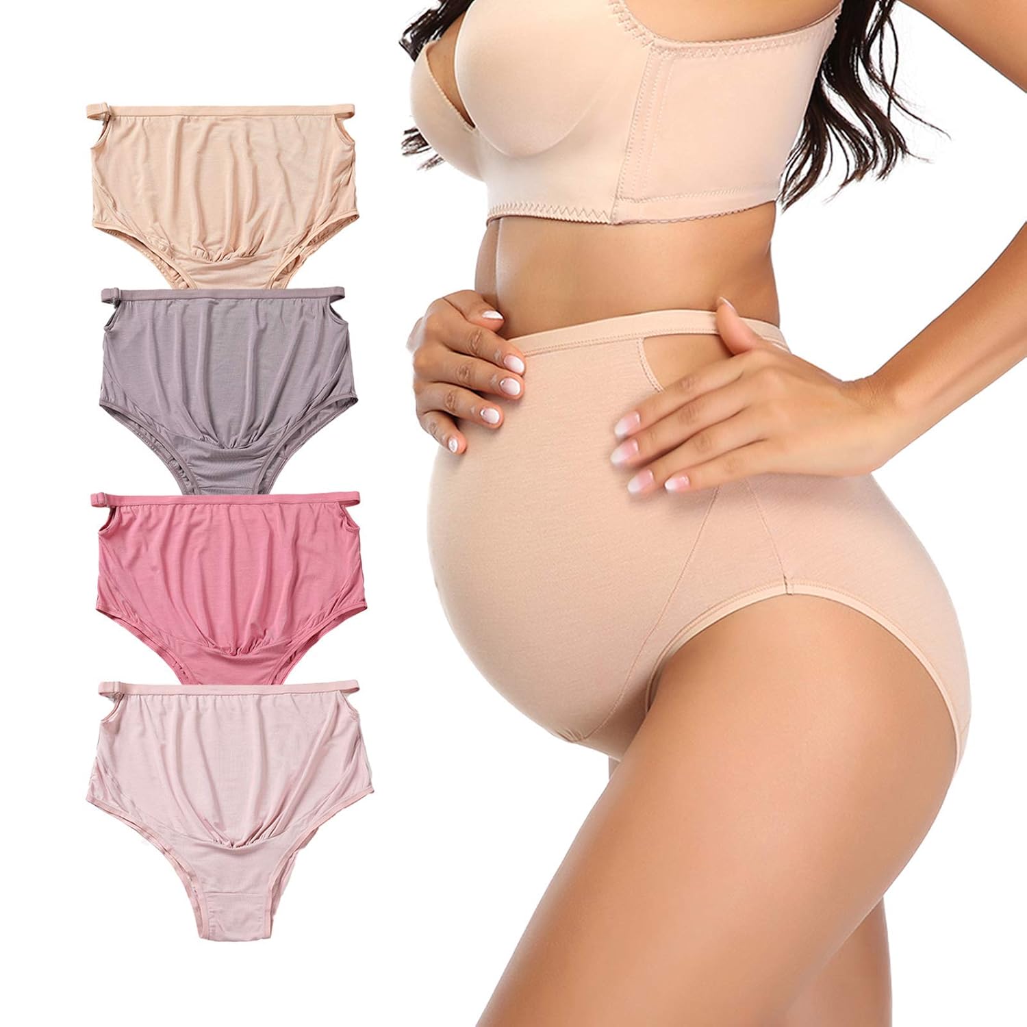 Buy Intiflower Womens Maternity Underwear High Waist Over Bump