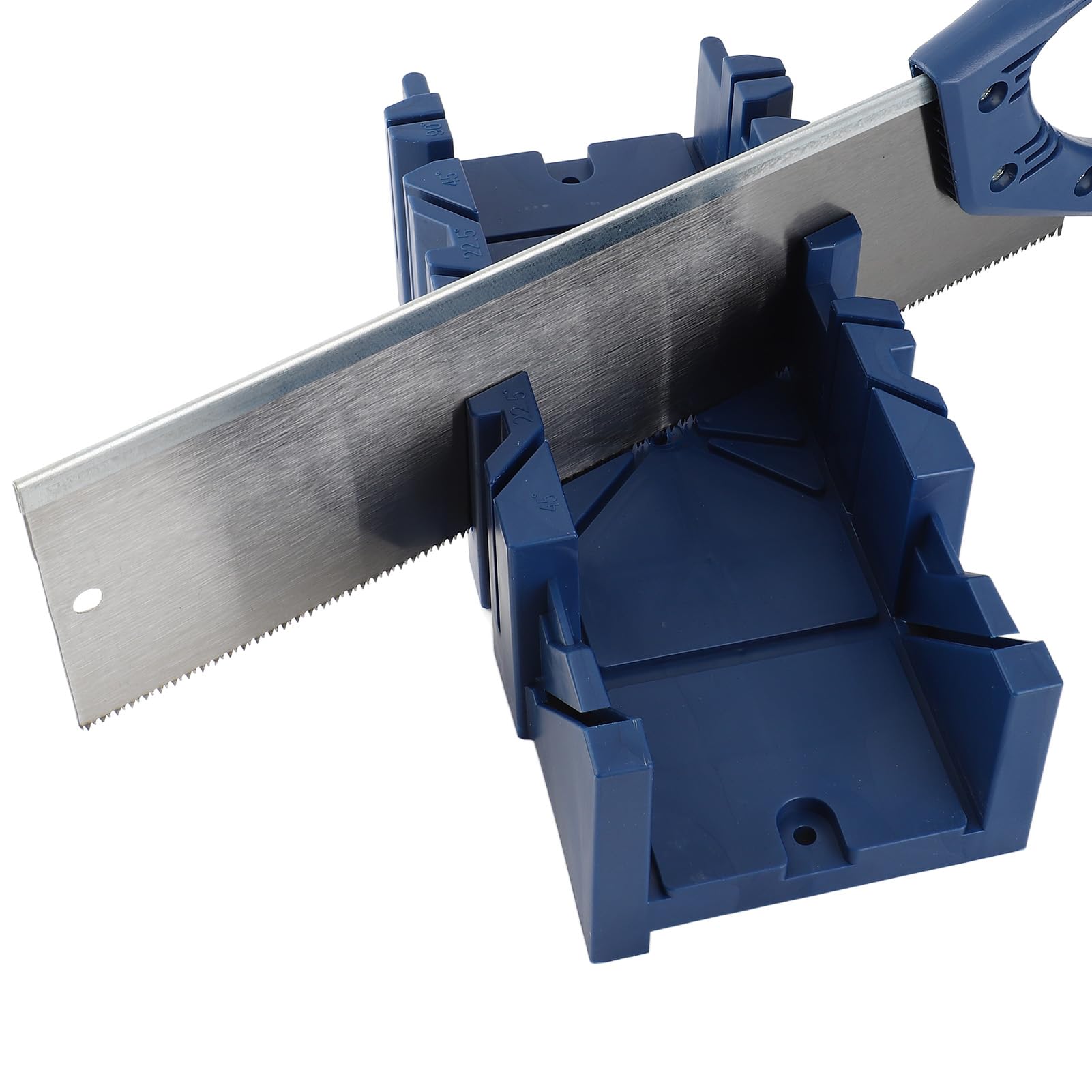 45 Degree Miter Saw Kit, Double Sided Grinding, 65 Steel Material, Multiple Angles Cutting, for Photo Frames, Plaster Lines, Skirting with Storage Box