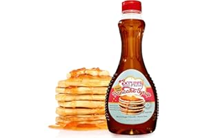 Scrummy Pancake Syrup, Sweet & Buttery Sugar Free Syrup for Pancakes, Waffles & More, Zero Sugar, Zero Net Carbs, Diabetic Friendly, Keto, Vegan, Kosher, Gluten Free, Non-GMO Allulose & Organic Flavors - 12 Fl Oz Bottle (Pack of 1)