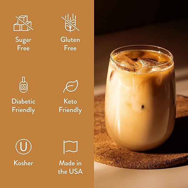 JORDAN’S SKINNY MIXES SUGAR FREE COFFEE SYRUP, VANILLA COFFEE FLAVORING SYRUP, ZERO CALORIE DRINK MIX, LATTES, BAKING, PROTEIN SHAKE OR COCKTAIL, DAIRY & GLUTEN FREE, KOSHER, 25.4 FL OZ, 2 PACK
