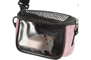 Balacoo Hamster Carrier Bag Small Pet Travel Carrier Lightweight Handheld Outdoor Bag with Breathable Ventilation for Hedgeho