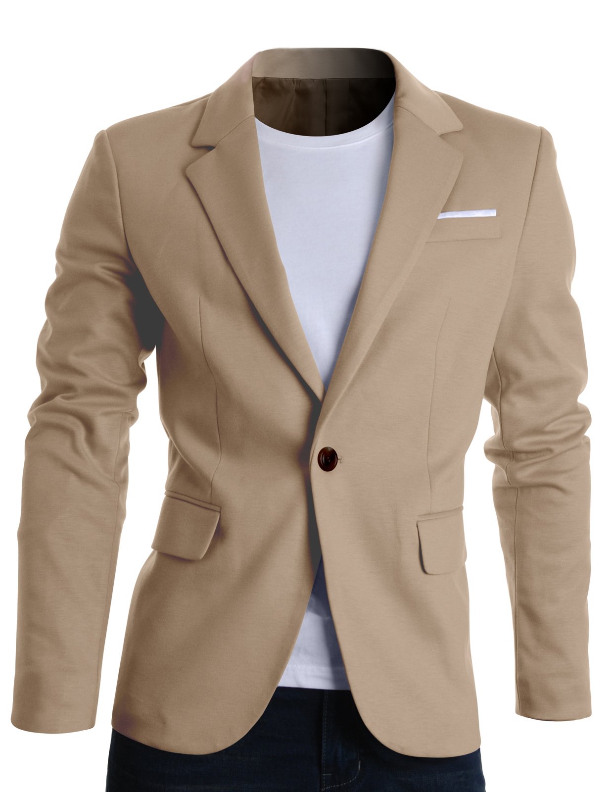 FLATSEVEN Mens Fit Casual Premium Blazer Jacket