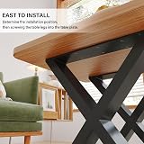 INMOZATA Heavy Duty X Furniture Legs Set of 2 Raw Steel Black DIY Coffee Table view 6