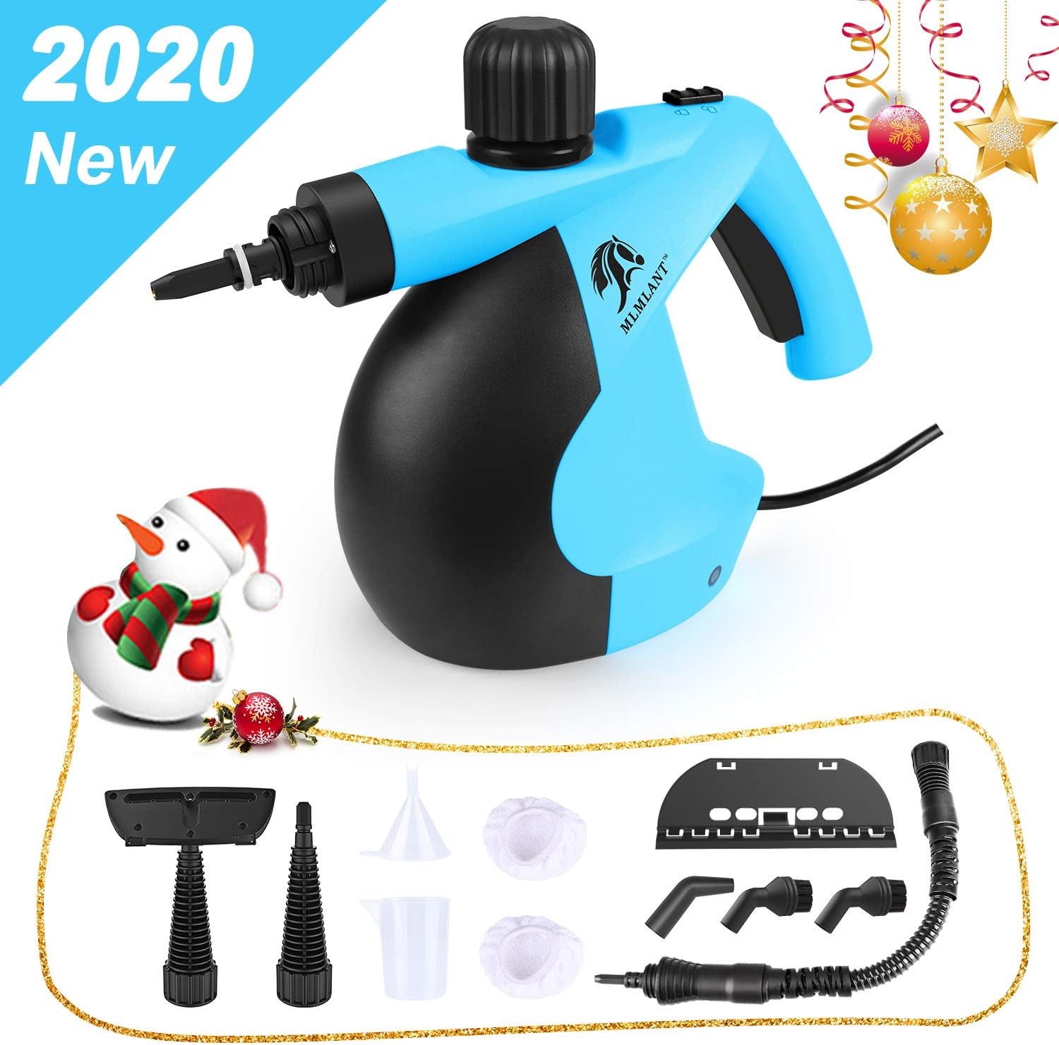 MLMLANT Handheld Pressurized Steam Cleaner with 11Piece Accessory Set