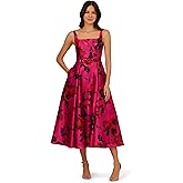 Adrianna Papell Womens Rose Jacquard Ankle Dress