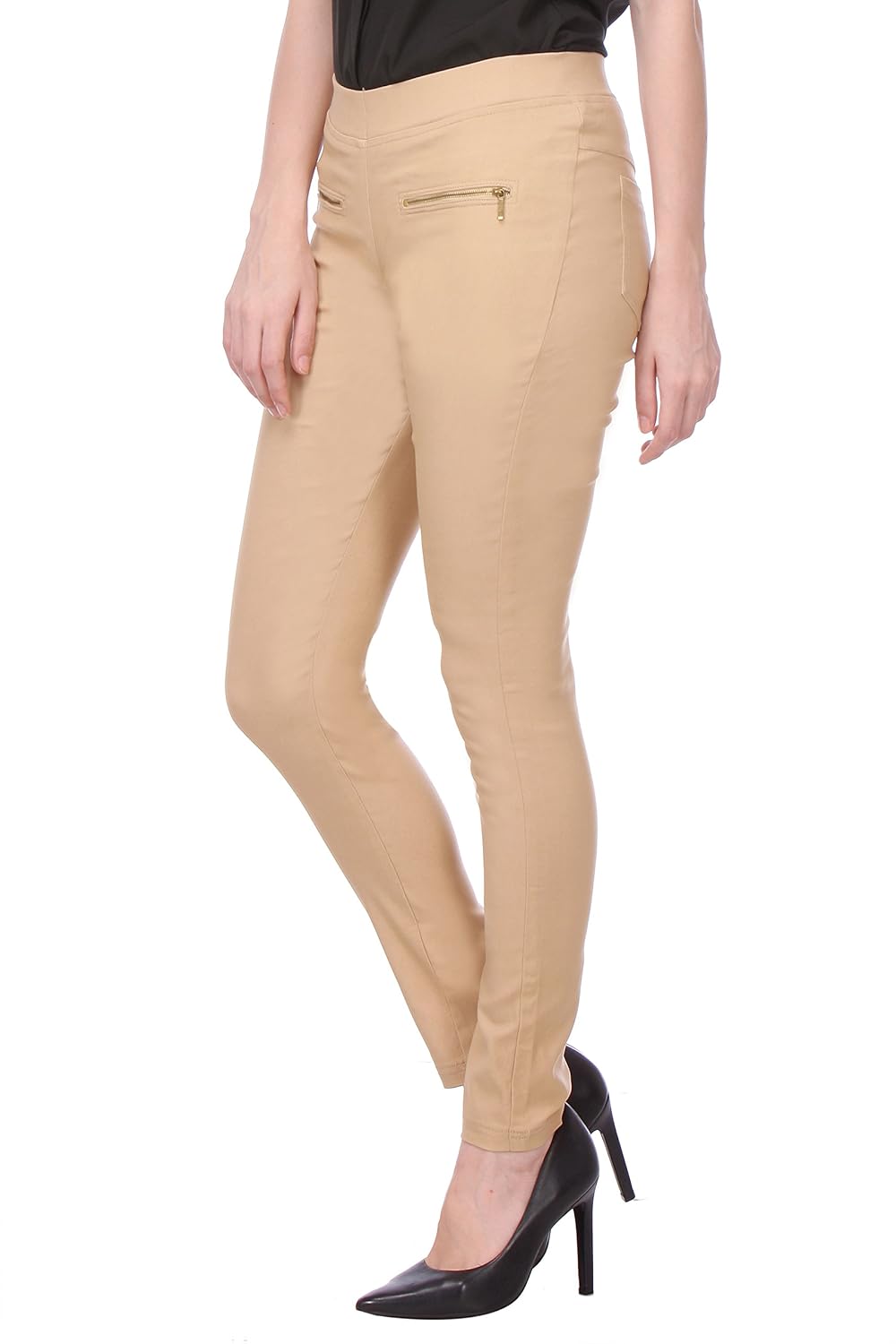 deewa cotton solid jeggings for women