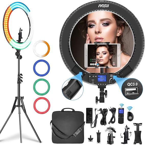 IVISII 19 Inch Ring Light With Remote Controller