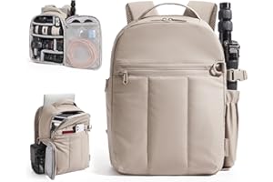 BAGSMART Puffy Camera Backpack, Camera Bags for Photographers, DSLR/SLR Mirrorless Photography Camera Case