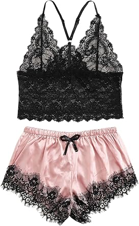 lace shorts and top nightwear