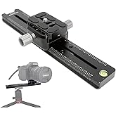 Koolehaoda 240mm Quick Release Plate Clamp Metal Rail Nodal Slide,Dual Dovetail Camera Bracket Mount with Double-Sided Clamp