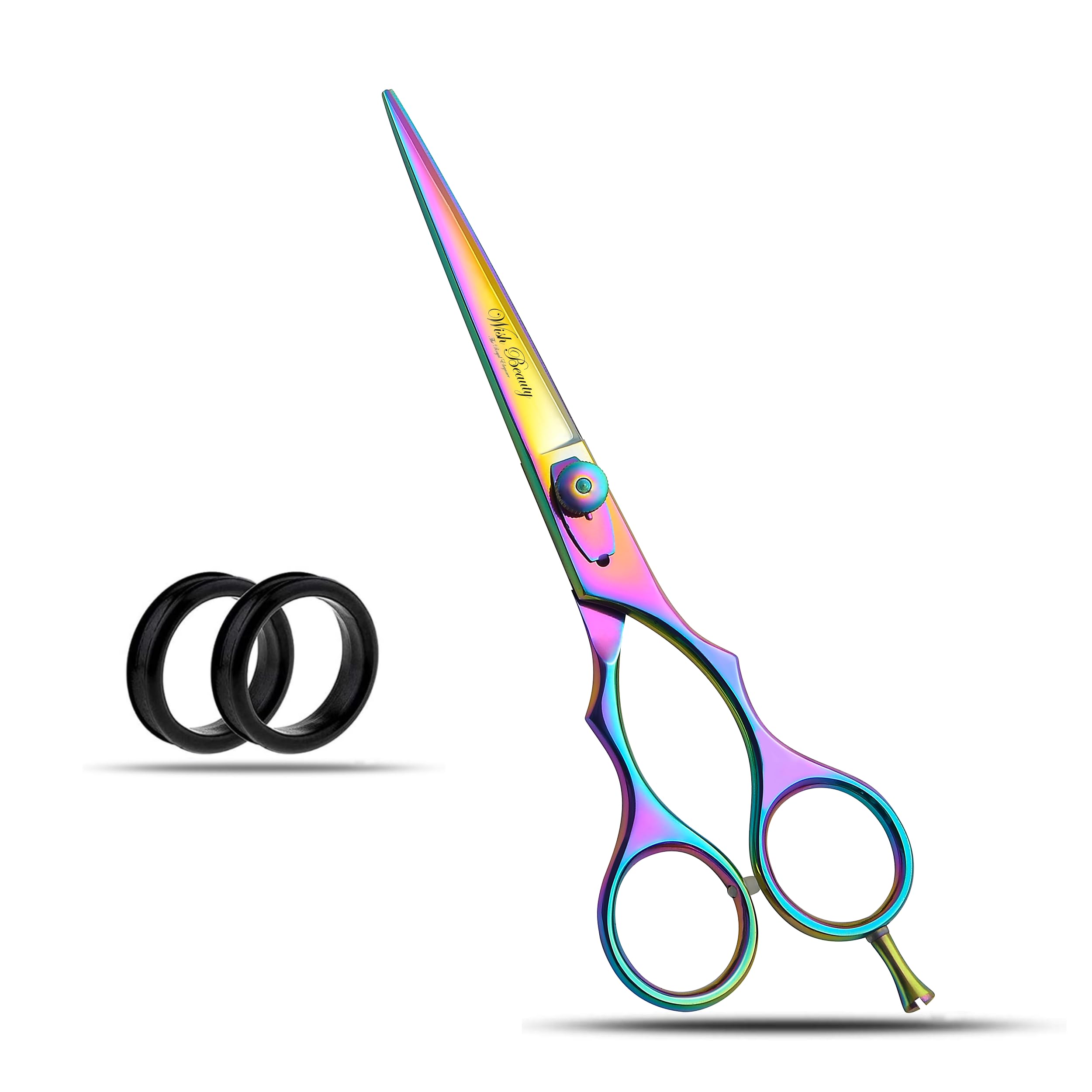 Glamified, Professional Hair Cutting Scissors, Barber Scissor, Hairdressing Scissors, Titanium Rainbow - 6.5 inch