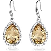 Austrian Crystal Teardrop Dangle Drop Earrings for Women Dangling 14K Gold Plated Hypoallergenic Jewelry