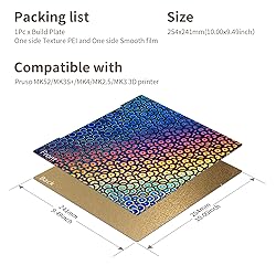 Prusa I3 MK4 MK3 MK3S+ PEI Build Plate Double Sides