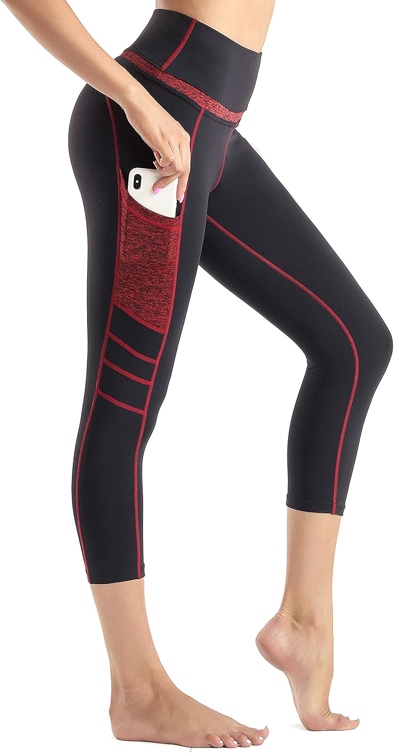 Amazon.com: Sunzel High Waist Yoga Capris Tummy Control Workout Running