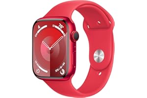 Apple Watch Series 9 [GPS + Cellular 45mm] Smartwatch with (Product) RED Aluminum Case with (Product) RED Sport Band M/L. Fitness Tracker, Blood Oxygen & ECG Apps, Always-On Retina Display
