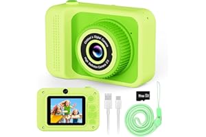 AUUGUU Upgraded Camera Toys for Kids, 1080P Portable HD Digital Camera with 32G SD Card, Best Birthday Gifts for Girls Boys 5 6 7 8+ Year Old