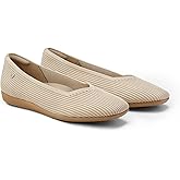 VIVAIA Margot Walker Women's Flats Lightweight Square Toe V Cut Ballet Flats Comfortable Casual Water Repellent Walking Flat Shoes