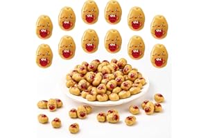 Briwooody 60 Pcs Positive Resin Potato Bulk Inspirational Potato Tiny Potatoes Realistic Emotional Support Valentines Gifts Mini Vegetable Decor for Employee Students Teacher Coworker (Positive)