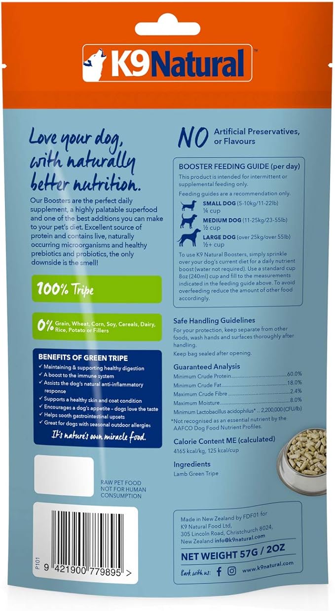 k9 lamb green tripe