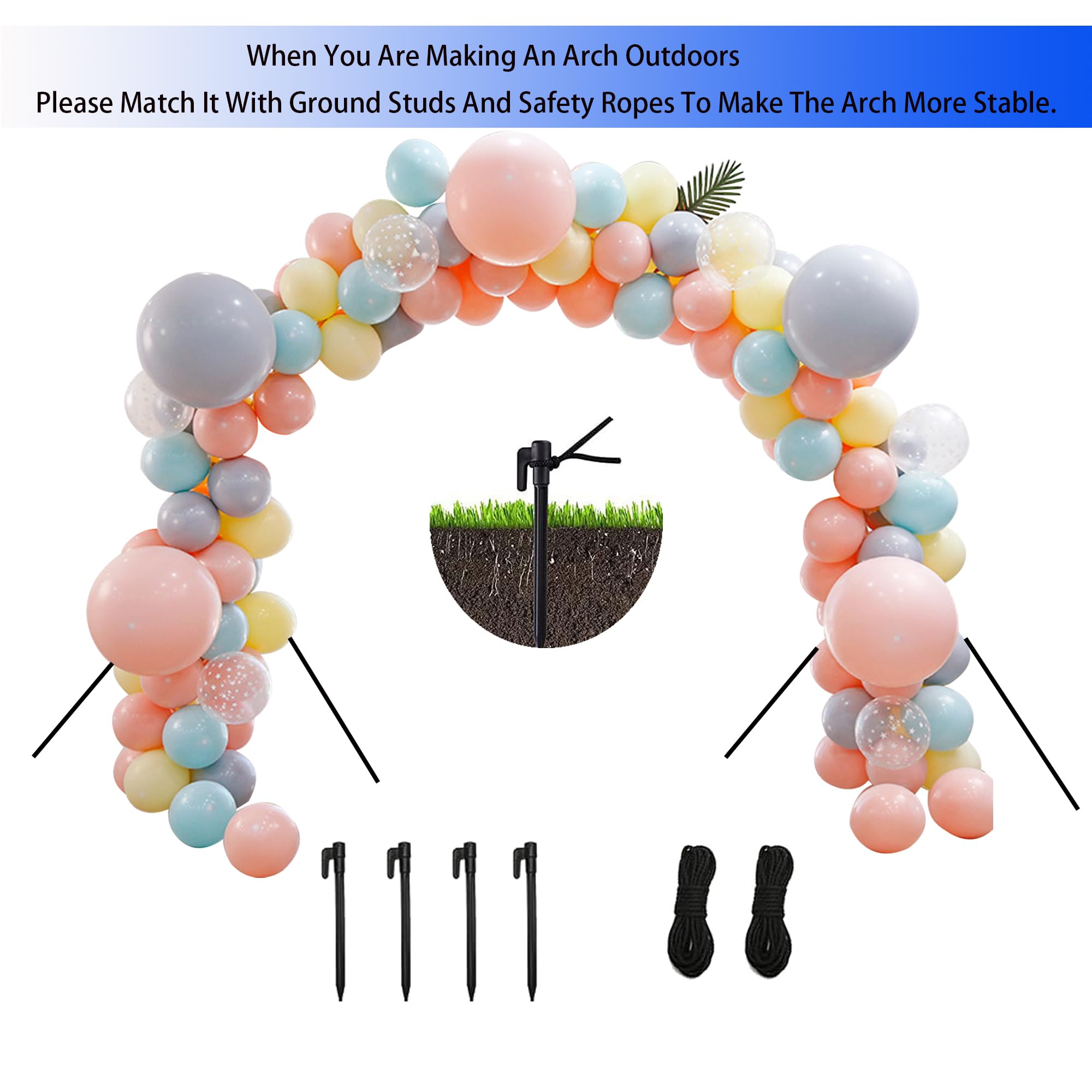 Balloon Arch, Innovation Large Sturdy Balloon Arch Kit,10Ft Wide & 9FT Tall Adjustable Balloon Stand with Water Fillable Bases, Manual Pump - for Wedding, Birthday, Baby Shower, Graduation