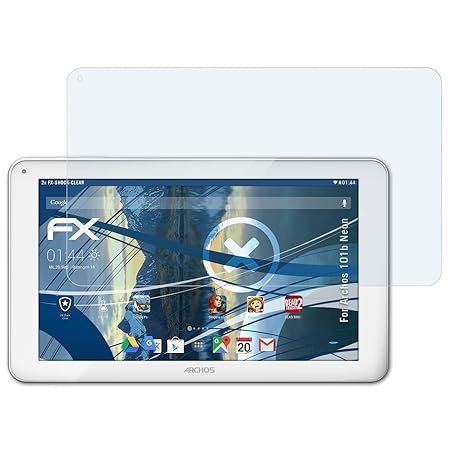 atFolix Schutzfolie kompatibel mit Archos 101b Neon Panzerfolie, ultraklare und stoßdämpfende FX Folie (2X)