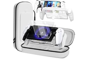 QUAGGY 3-in-1 Accessoris Kit Compatible with Playstation Portal, EVA Carrying Case for PS Portal with Silicone TPU&Hard PC Clear Protective Cover
