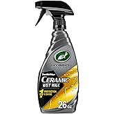 Turtle Wax Hybrid Solutions Ceramic Wet Wax, Spray on Car Wax for 1-Step High Gloss Shine and Ceramic Coating Protection for Paint, Wheels,Glass and More, Extreme Water Beading, 26 oz (Pack of 1)