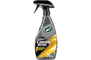 Turtle Wax Hybrid Solutions Ceramic Wet Wax, Spray on Car Wax for 1-Step High Gloss Shine and Ceramic Coating Protection for Paint, Wheels,Glass and More, Extreme Water Beading, 26 oz (Pack of 1)