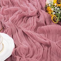 Socomi Cheesecloth Table Runner 10ft Gauze Boho