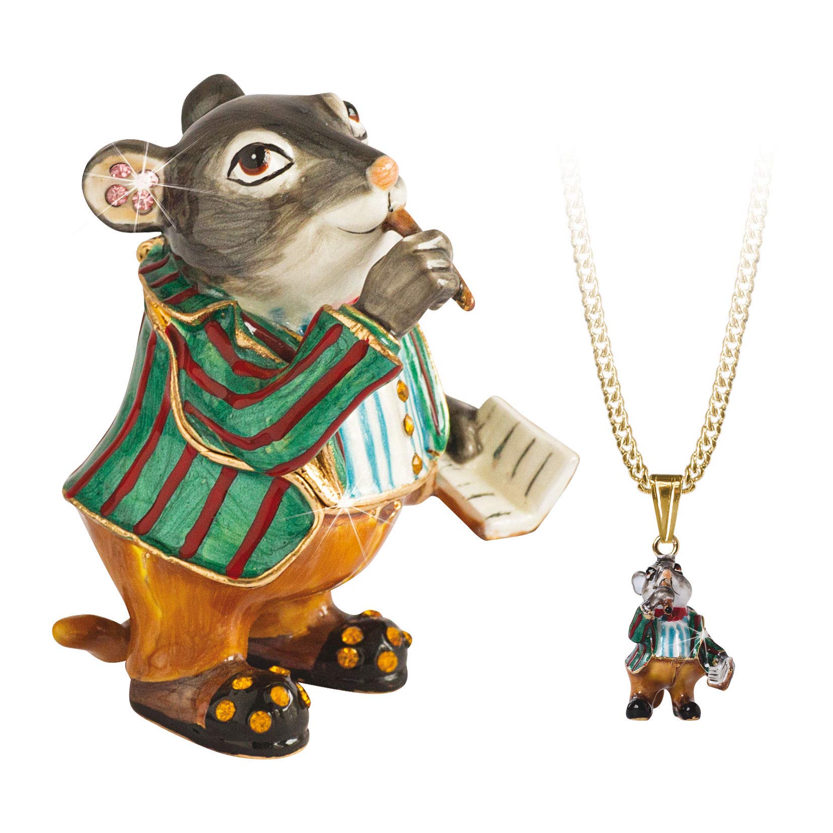 Arora Secrets from Hidden Treasures 1076 Wind in the Willows Ratty Trinket Box, Multicolour, One Size