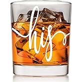 Voatok His Couple Gifts Whiskey Glasses 10 oz, Anniversary Couples Gifts for Him Boyfriend Men, Old Fashioned Rocks Glasses for Men Drinking Scotch Bourbon Cocktail Liquor Vodka