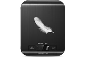 CROWNFUL Food Scale, 11lb Digital Kitchen Scales Weight Ounces and Grams for Cooking and Baking, 6 Units with Tare Function, 