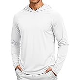 TACVASEN Men's Long Sleeve Active T-Shirts UPF 50+ Hoodies Sun Protection Shirt Lightweight Quick Dry Rash Guards
