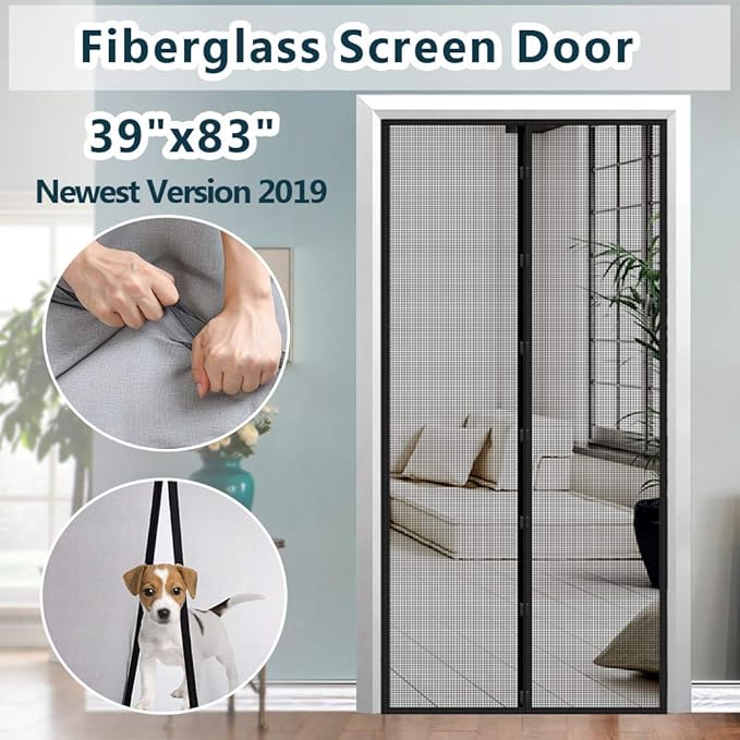IKSTAR [Upgrade Fiberglass Mesh] Screen Door 39" x 83