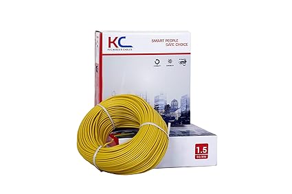 KC Cab PVC Insulated Wire 90 meter coil(Yellow)