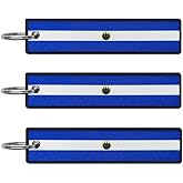 JAVD Salvador Flag Keychain Tag with Key Ring - Keys, Cars, Motorcycles, Backpacks, Luggage and Gifts - EDC (3 Pack)
