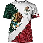 FAYBA Aztec Mexican Shirts Short Sleeves Summer Mexico Shirt Mexico Jersey Unisex 3D Shirts