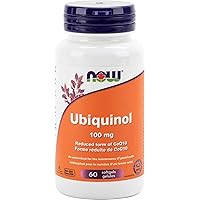 NOW Supplements, Ubiquinol 100 mg, High Bioavailability (the Active Form of CoQ10), 60 Softgels