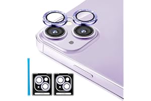 Jeluse [2X2 Pack] Camera Lens Protector for iphone 14 Plus for iphone 14, 9H Tempered Glass Screen Protector Cover [Alignment Kit Eazy installation] Metal Individual Ring